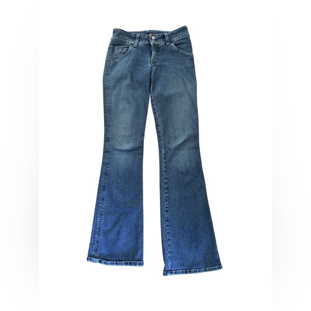 Hudson Women’s Stretch Denim Flare Leg Medium Wash Low Rise Y2K Jeans Sz 28